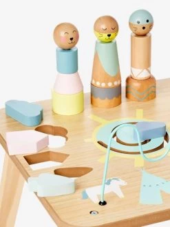 Table D'activités Petits Sioux En Bois FSC® Multicolore - Vertbaudet -Périphériques Pour Enfants table dactivites petits sioux en bois fsc 4