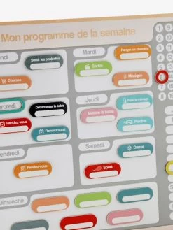 Tableau Organisateur De Semaine Gris - Vertbaudet -Périphériques Pour Enfants tableau organisateur de semaine 2