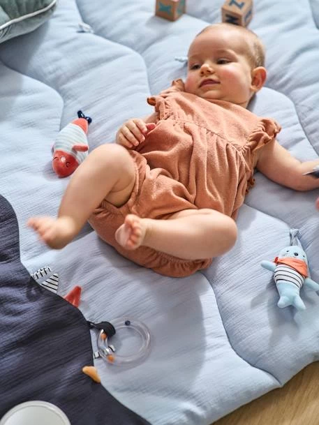 Tapis D'éveil Souple Sans Arche LEON SUR LE PONTON Bleu - Vertbaudet 3 Tapis D'éveil Souple Sans Arche LEON SUR LE PONTON Bleu - Vertbaudet – Image 3