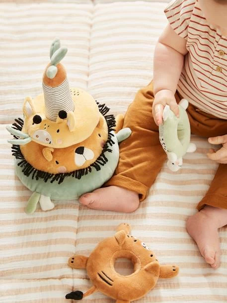 Tour à Empiler En Tissu TANZANIE Multicolore - Vertbaudet 2 Tour à Empiler En Tissu TANZANIE Multicolore - Vertbaudet – Image 2