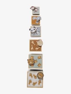 Tour De Cubes Avec Formes à Encastrer En Bois FSC® Beige - Vertbaudet -Périphériques Pour Enfants tour de cubes avec formes a encastrer en bois fsc 3