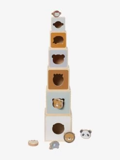 Tour De Cubes Avec Formes à Encastrer En Bois FSC® Beige - Vertbaudet -Périphériques Pour Enfants tour de cubes avec formes a encastrer en bois fsc 4