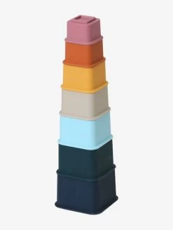 Tour De Cubes En Silicone Multicolor - Vertbaudet -Périphériques Pour Enfants tour de cubes en silicone 2
